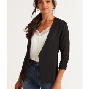 Tart Irene black knit blazer Evereve small